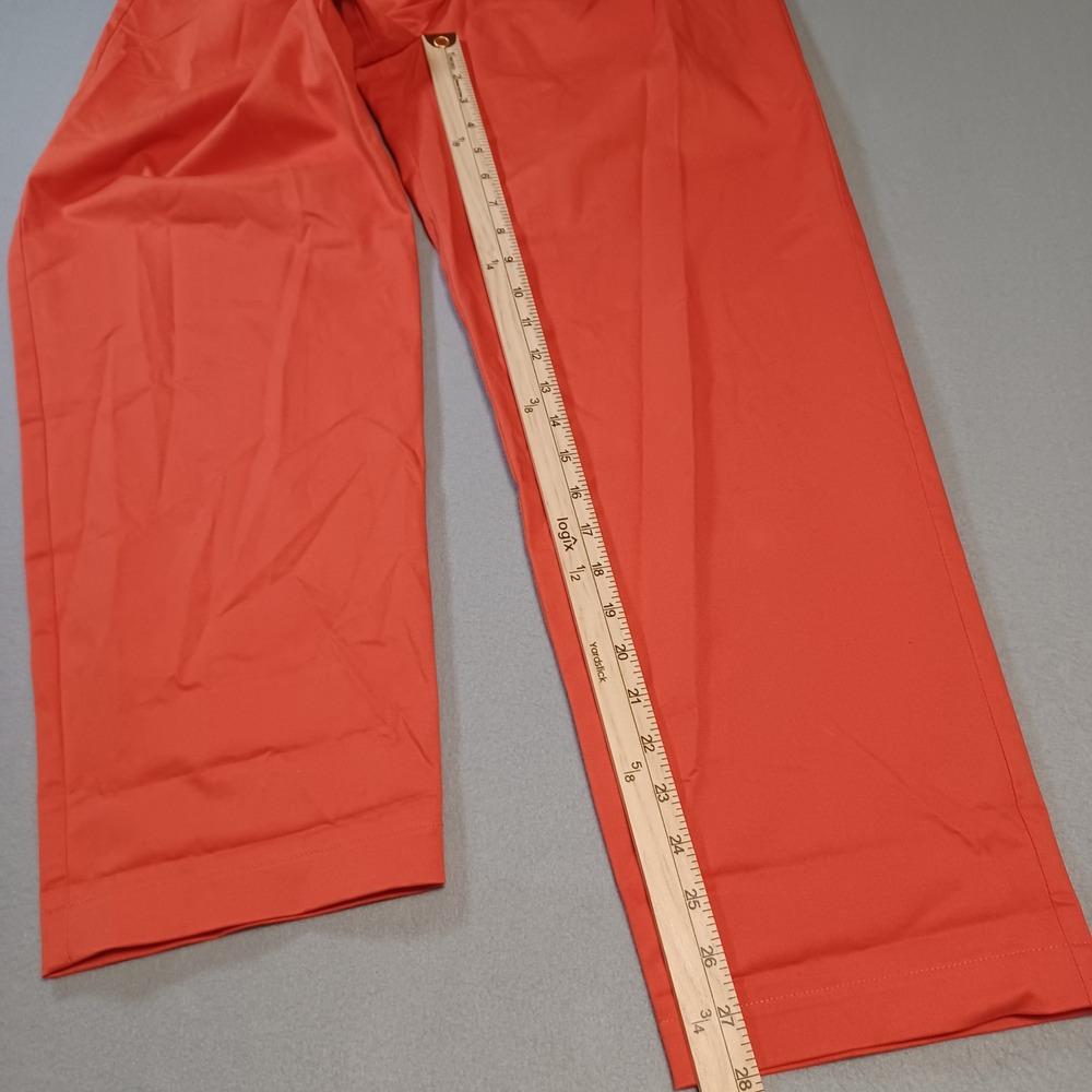 Exquise Tomato Red High Waistd Pleated Tapered Trousers Pants E23Y03210021 Small - Picture 8 of 14